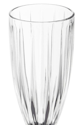 Orsina Beaufort Crystal Champagne Flutes – Set of 4 Fluted Glassware