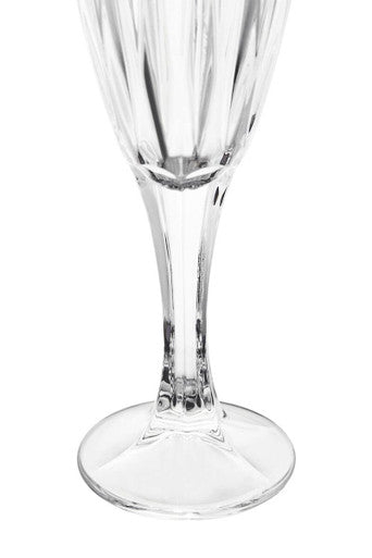 Orsina Beaufort Crystal Champagne Flutes – Set of 4 Fluted Glassware