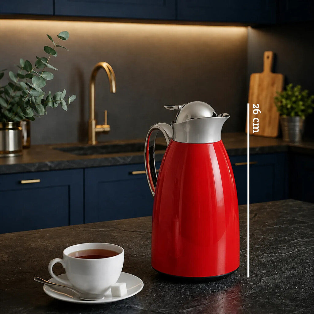 Orsina Morar Red Vacuum Jug – Insulated Thermal Carafe with Handle