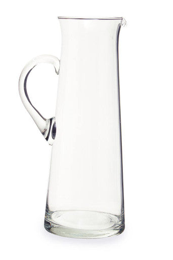 Orsina Ambra Clear Glass Pitcher – Tapered Serving Carafe with Handle