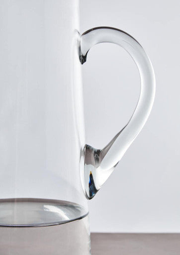 Orsina Ambra Clear Glass Pitcher – Tapered Serving Carafe with Handle
