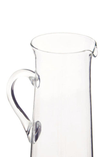 Orsina Ambra Clear Glass Pitcher – Tapered Serving Carafe with Handle