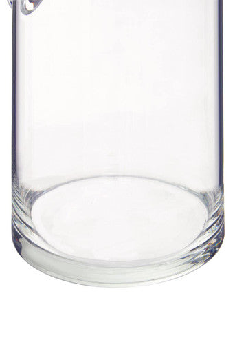 Orsina Ambra Clear Glass Pitcher – Tapered Serving Carafe with Handle