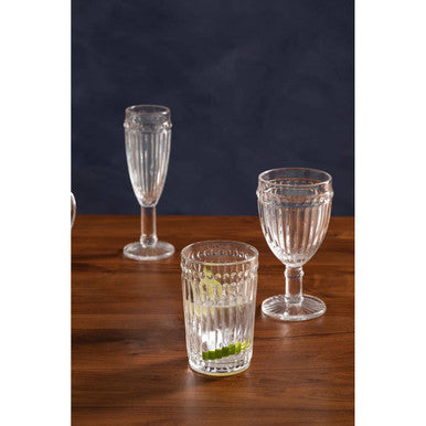 Orsina Auclair Champagne Flutes – Set of 4 Fluted Glassware Stemware
