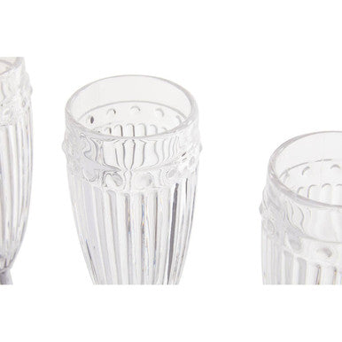 Orsina Auclair Champagne Flutes – Set of 4 Fluted Glassware Stemware