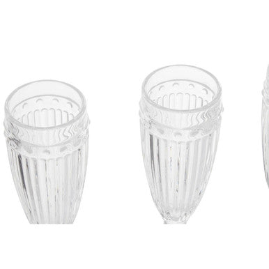 Orsina Auclair Champagne Flutes – Set of 4 Fluted Glassware Stemware
