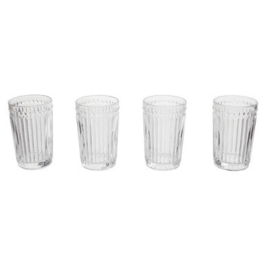 Orsina Auclair Fluted Glassware Set – Four Modern Drinking Tumblers