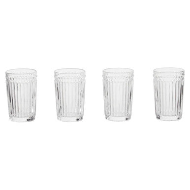 Orsina Auclair Fluted Glassware Set – Four Modern Drinking Tumblers