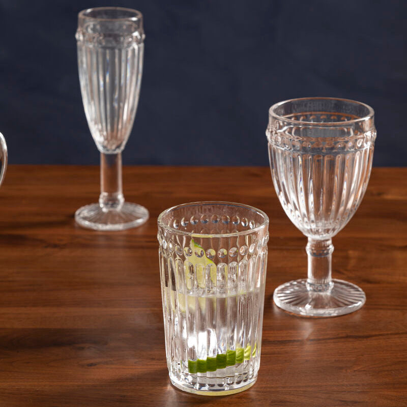 Orsina Auclair Fluted Glassware Set – Four Modern Drinking Tumblers