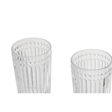 Orsina Auclair Fluted Glassware Set – Four Modern Drinking Tumblers