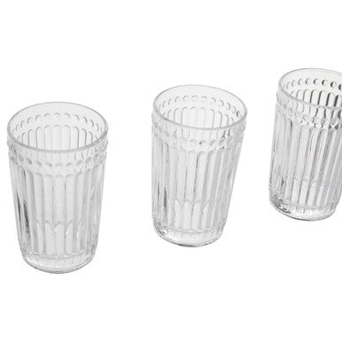Orsina Auclair Fluted Glassware Set – Four Modern Drinking Tumblers