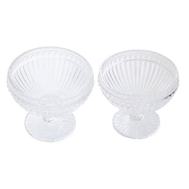 Orsina Auclair Ice Cream Bowls – Set of 4 Clear Glass Sundae Dishes