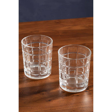 Orsina Auclair Whiskey Decanter Set – Patterned Glass with 2 Tumblers