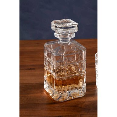 Orsina Auclair Whiskey Decanter Set – Patterned Glass with 2 Tumblers