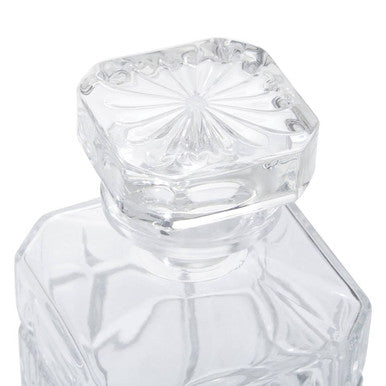 Orsina Auclair Whiskey Decanter Set – Patterned Glass with 2 Tumblers