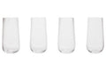 Orsina Lyle Hi Ball Glasses – Set of 4 Fluted Tall Glass Drinkware