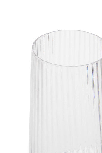 Orsina Lyle Hi Ball Glasses – Set of 4 Fluted Tall Glass Drinkware