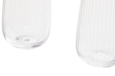 Orsina Lyle Hi Ball Glasses – Set of 4 Fluted Tall Glass Drinkware