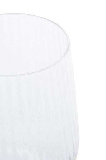 Orsina Lyle Fluted Glass Tumblers – Set of 4 Modern Drinking Glasses