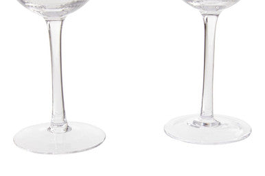 Orsina Lyle Wine Glasses – Set of 4 Fluted Glass Stemware for Red & White
