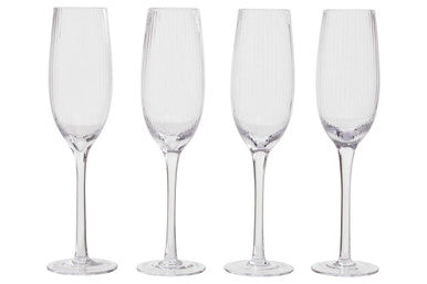 Orsina Lyle Champagne Flutes – Set of 4 Elegant Glassware for Toasts