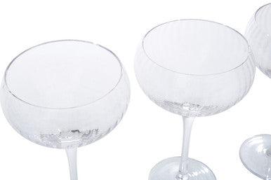 Orsina Lyle Fluted Cocktail Glasses – Set of 4 Stemmed Glassware