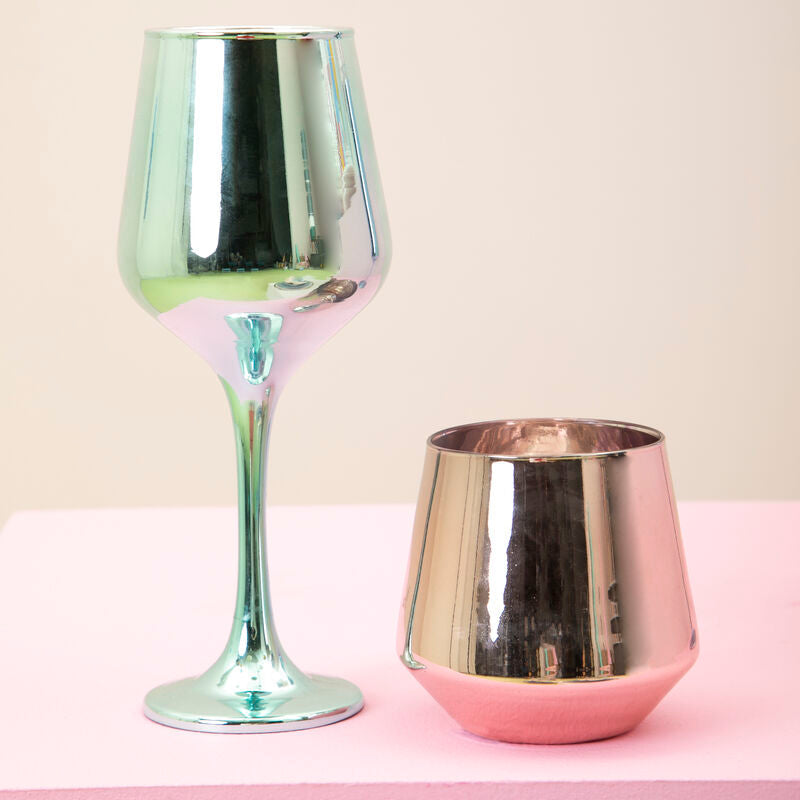 Orsina Aurora Glass Tumblers – Set of 4 Assorted Colorful Drinkware