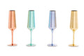 Orsina Aurora Champagne Flutes – Set of 4 Assorted Glassware
