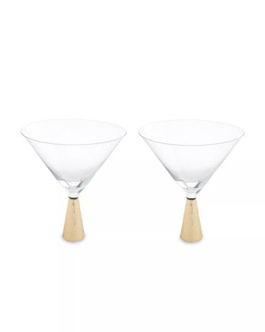 Orsina Astrid Cocktail Glasses – Set of 2 with Gold Finish Stem