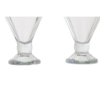 Orsina Torta Flora Glass Sundae Dishes – Set of 4 Petal Dessert Bowls