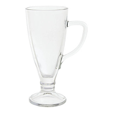Orsina Torta Latte Glasses – Set of 4 Tapered Glass Coffee Mugs