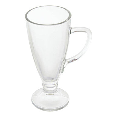 Orsina Torta Latte Glasses – Set of 4 Tapered Glass Coffee Mugs