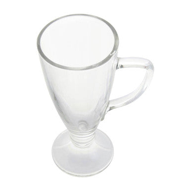 Orsina Torta Latte Glasses – Set of 4 Tapered Glass Coffee Mugs