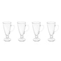 Orsina Torta Latte Glasses – Set of 4 Tapered Glass Coffee Mugs