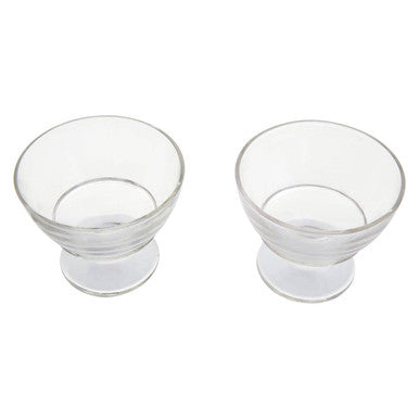 Orsina Torta Glass Sundae Dishes – Set of 4 Footed Dessert Bowls