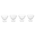 Orsina Torta Glass Sundae Dishes – Set of 4 Footed Dessert Bowls