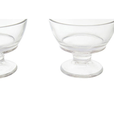 Orsina Torta Glass Sundae Dishes – Set of 4 Footed Dessert Bowls