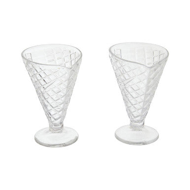 Orsina Torta Tapered Sundae Dishes – Set of 4 Stackable Glassware