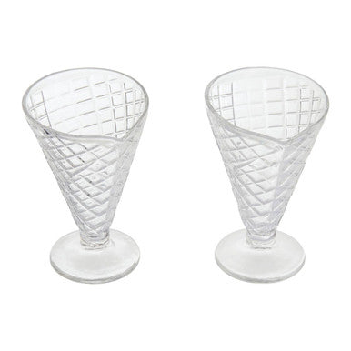 Orsina Torta Tapered Sundae Dishes – Set of 4 Stackable Glassware