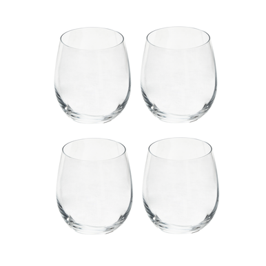 Orsina Ada Crystal Small Tumblers – Set of 4 Rounded Tasting Glasses