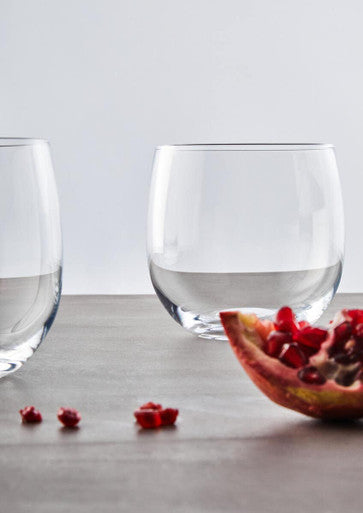 Orsina Ada Crystal Small Tumblers – Set of 4 Rounded Tasting Glasses