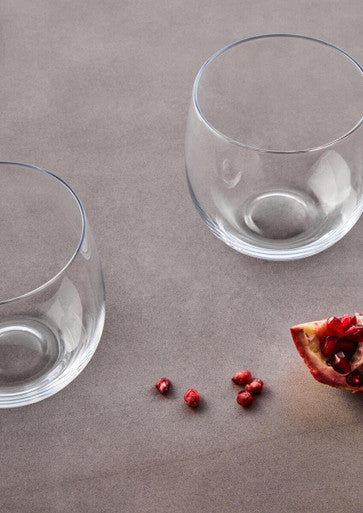 Orsina Ada Crystal Small Tumblers – Set of 4 Rounded Tasting Glasses