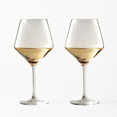 Orsina Crystal Burgundy Wine Glasses – Set of 2 Large Stemmed Goblets