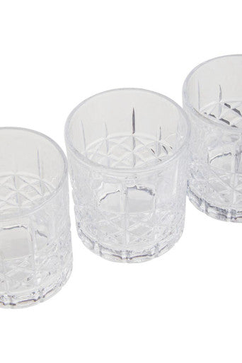 Orsina Dayla Diamond Pattern Whiskey Decanter and 4 Glass Barware Set