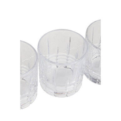 Orsina Dayla Ribbed Glass Whisky Decanter and 4 Glasses Barware Set