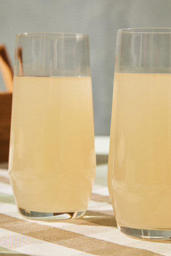 Orsina Ada Crystal Highball Glasses – Set of 4 Modern Cocktail Glassware