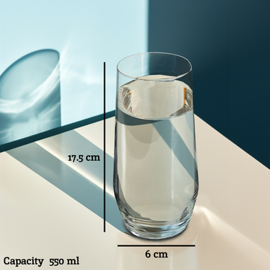 Orsina Ada Crystal Highball Glasses – Set of 4 Modern Cocktail Glassware