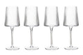 Orsina Eldon Ribbed Wine Glasses – Set of 4 Clear Crystal 430ml