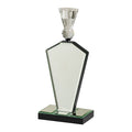Orsina Tapered Small Silver Candle Holder – Mirrored Glass Decor