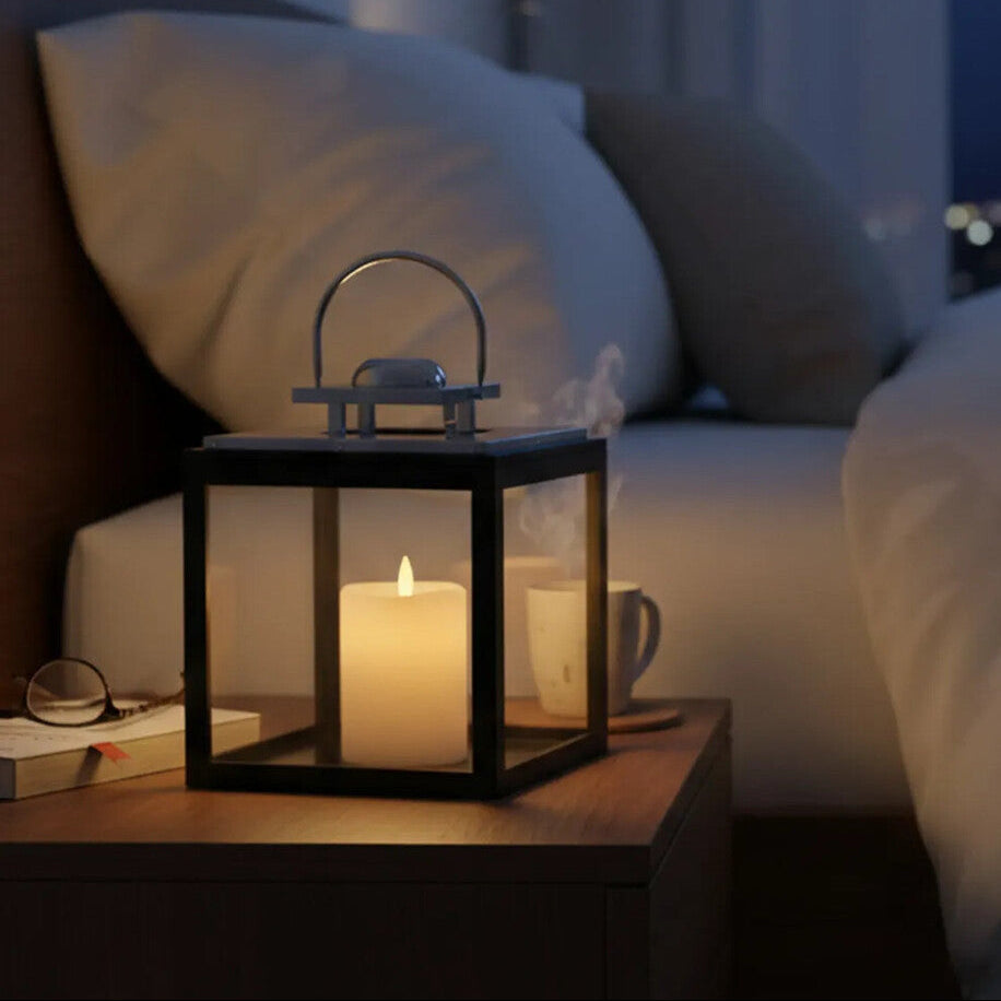 Orsina Regents Park Small Stainless Steel Lantern - Black & Polished